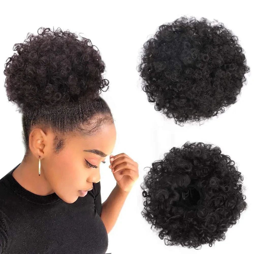 Drawstring Afro Curly Puff Ponytail - Afro Puff Drawstring Ponytail Extension for