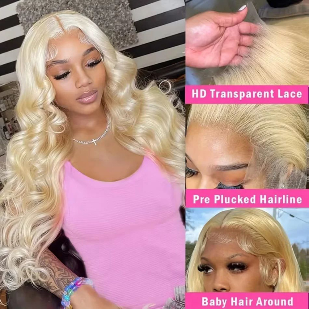 613 Blonde Body Wave Lace Front Wig - 613 13x6 HD Transparent Lace Front