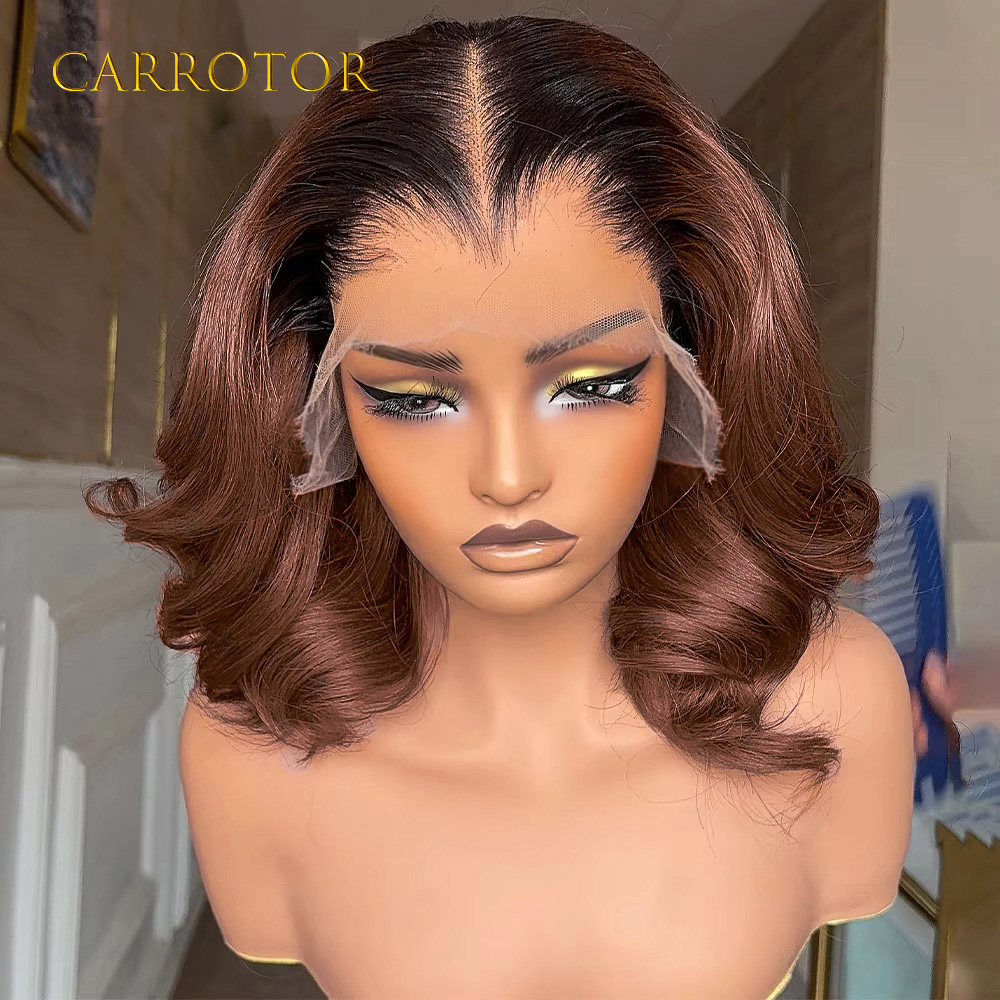 Human Hair Wigs - Lagos Hairline Wig 1b4 Ombre Colored