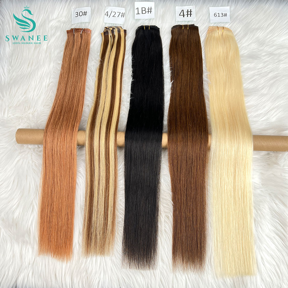 Seamless Clip In Hair Extensions Human Hair - Clip in Hair Extensions Real Natural