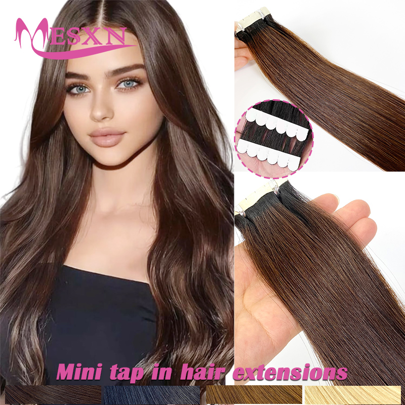 Invisible Tape In Extensions Real Hair - Mini Tape In Human Hair Extensions