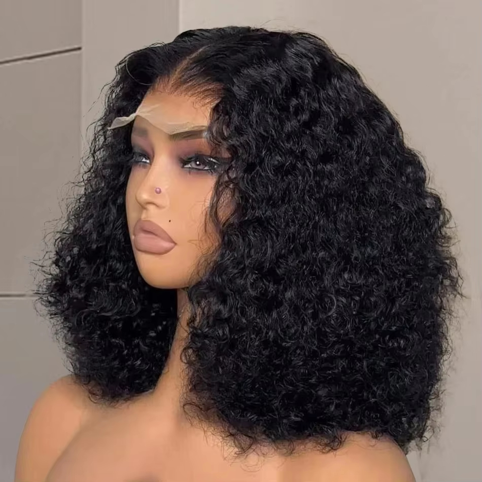 Glueless Wear And Go Human Hair Wig - 8-16 Inch Bob Curly Human Hair