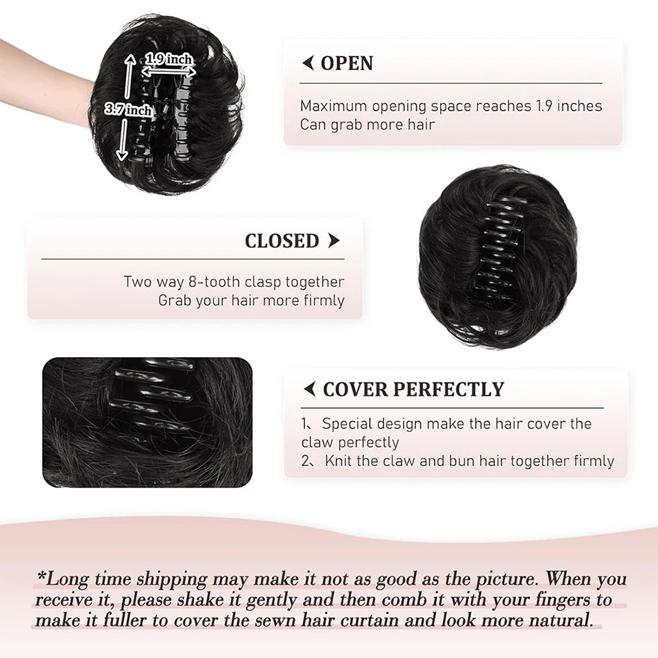 EAST Synthetic Chignon Messy B - Claw Clip Messy Bun Hair Piece 评论和价格