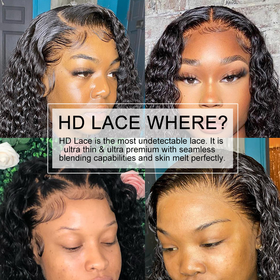 250% 13X4 HD Transparent Lace  - Hd Lace Frontal Wig Human Hair Pre Plucked 评论和价格