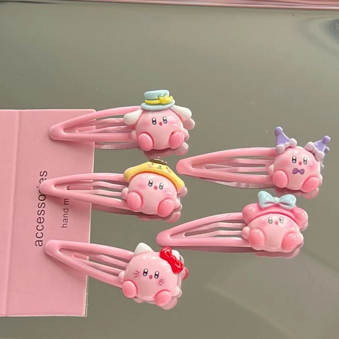 1~10pcs Cute Kirby BB Hair Cli - Hair Bundles 评论和价格