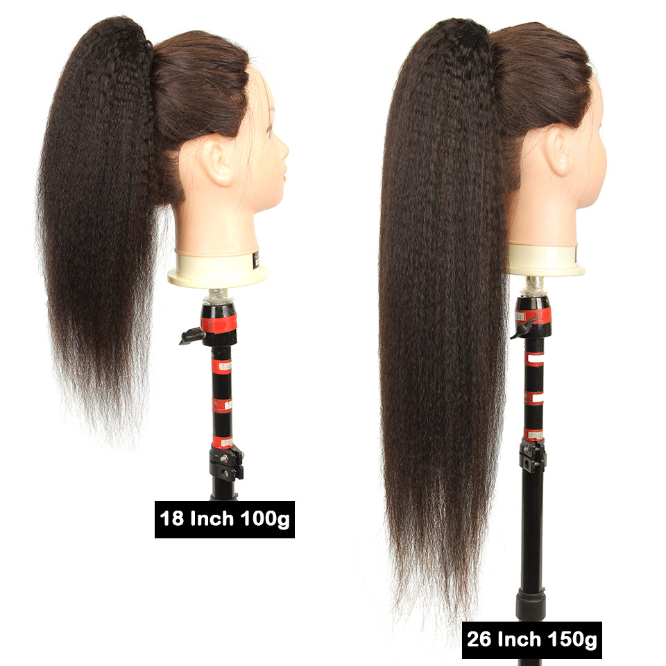 [Yvonne] Kinky Straight Drawst - Seamless Clip In Hair Extensions Human Hair 评论和价格