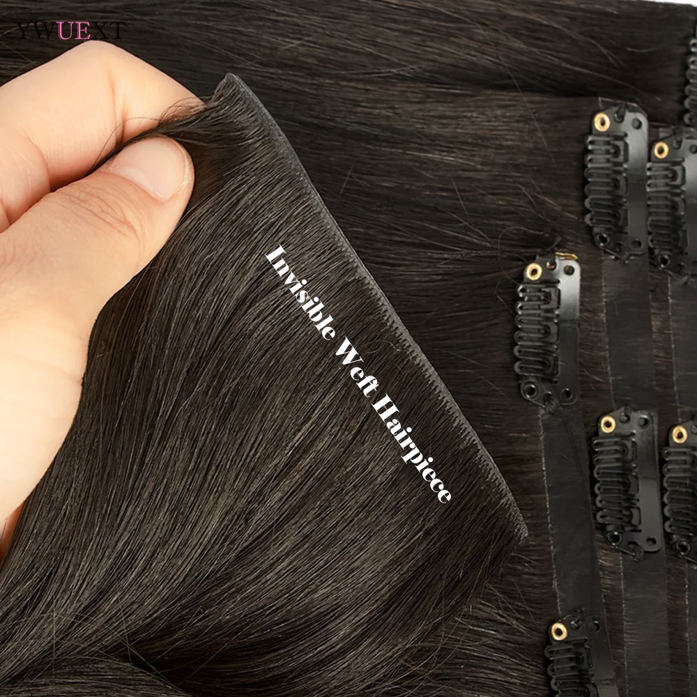 Invisible Clip in Hair Extensi - Seamless Clip In Hair Extensions Human Hair 评论和价格