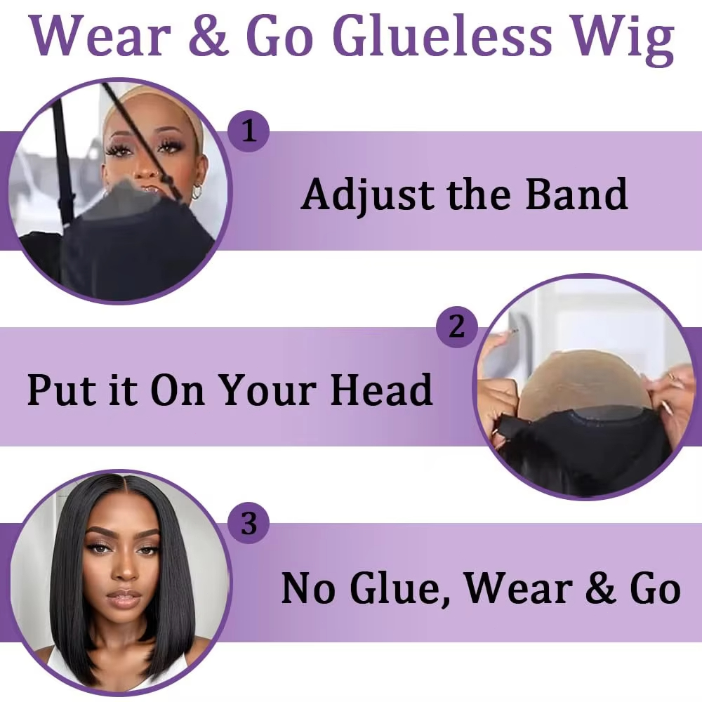 Glueless Wigs Human Hair Pre P - Glueless Wear And Go Human Hair Wig 评论和价格