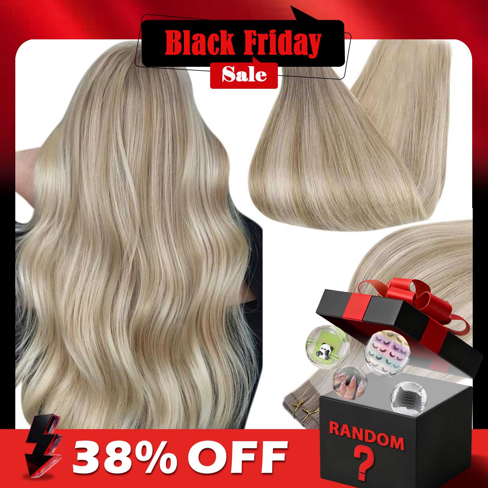 Full Shine Tape In Human Hair  - Invisible Tape In Extensions Real Hair 评论和价格