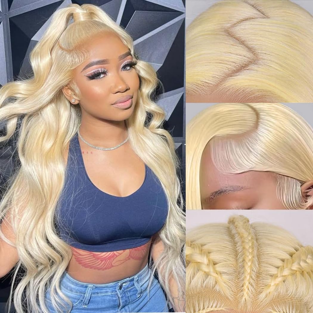 613 HD Lace Frontal Wig 200% D - 613 Blonde Body Wave Lace Front Wig 评论和价格