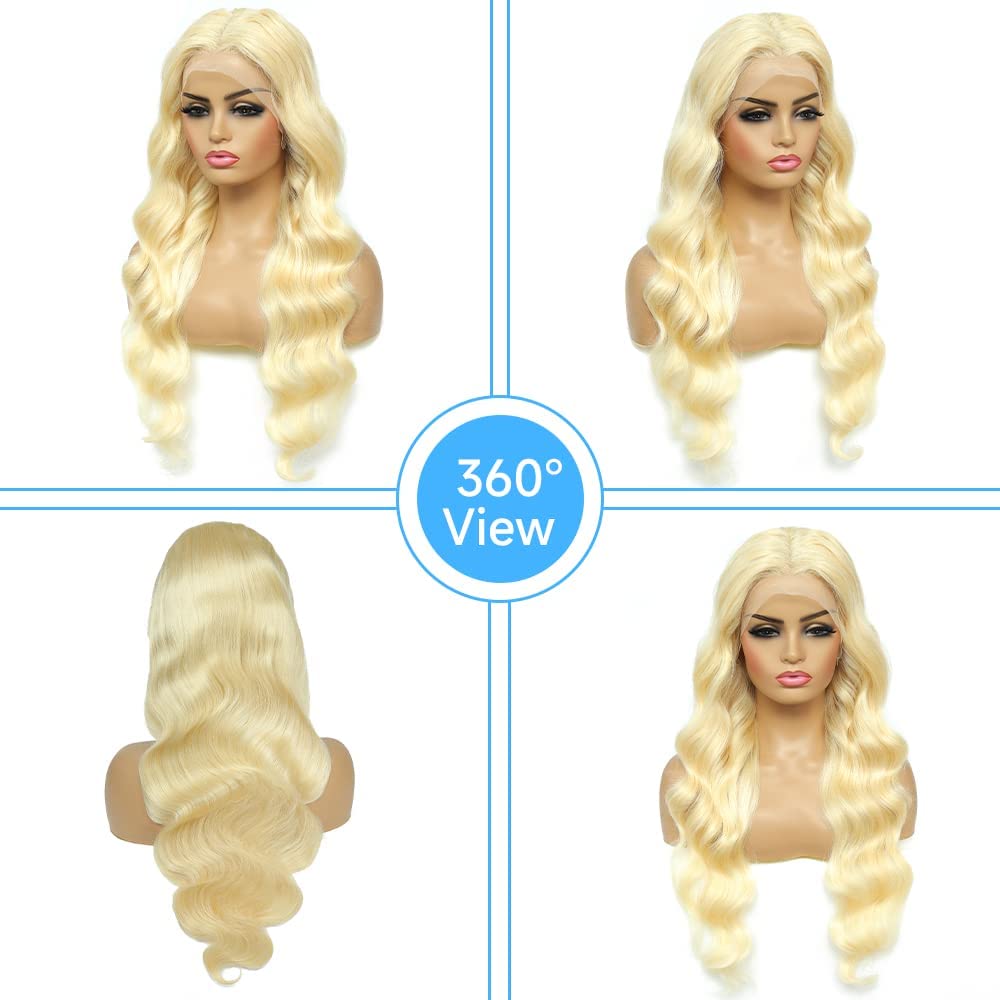 613 HD Lace Frontal Wig 200% D - 613 Blonde Body Wave Lace Front Wig 评论和价格