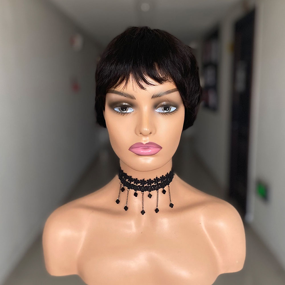 Short Straight Human Hair Wigs - Short Pixie Cut Wig Human Hair Cheap 评论和价格