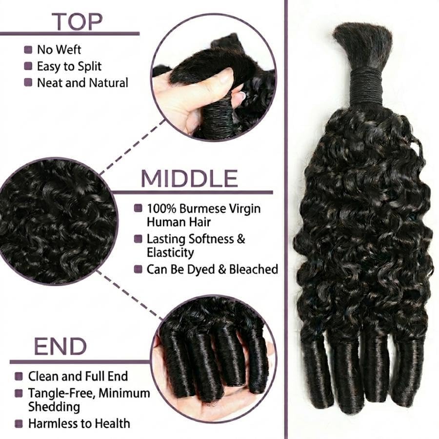 Human Braiding Hair For Boho B - Water Wave Bulk Human Hair For Braiding 评论和价格