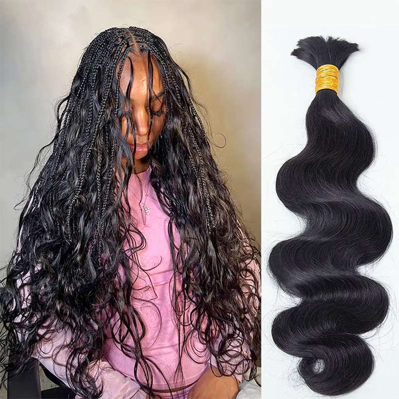 12A 12-30 Inch 1-5PCS Human Br - Water Wave Bulk Human Hair For Braiding 评论和价格