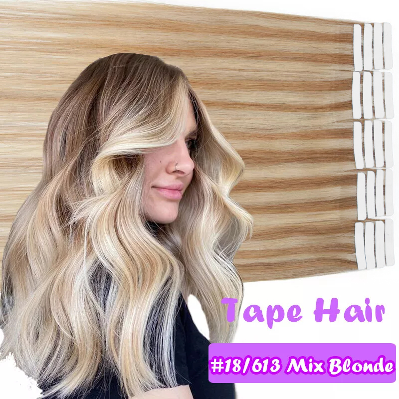 Real Human Hair Straight Tape  - Invisible Tape In Extensions Real Hair 评论和价格