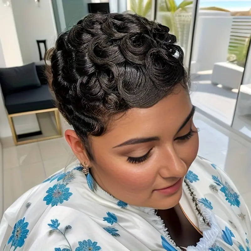Short Bob Pixie Cut Wig Pixie  - Short Pixie Cut Wig Human Hair Cheap 评论和价格