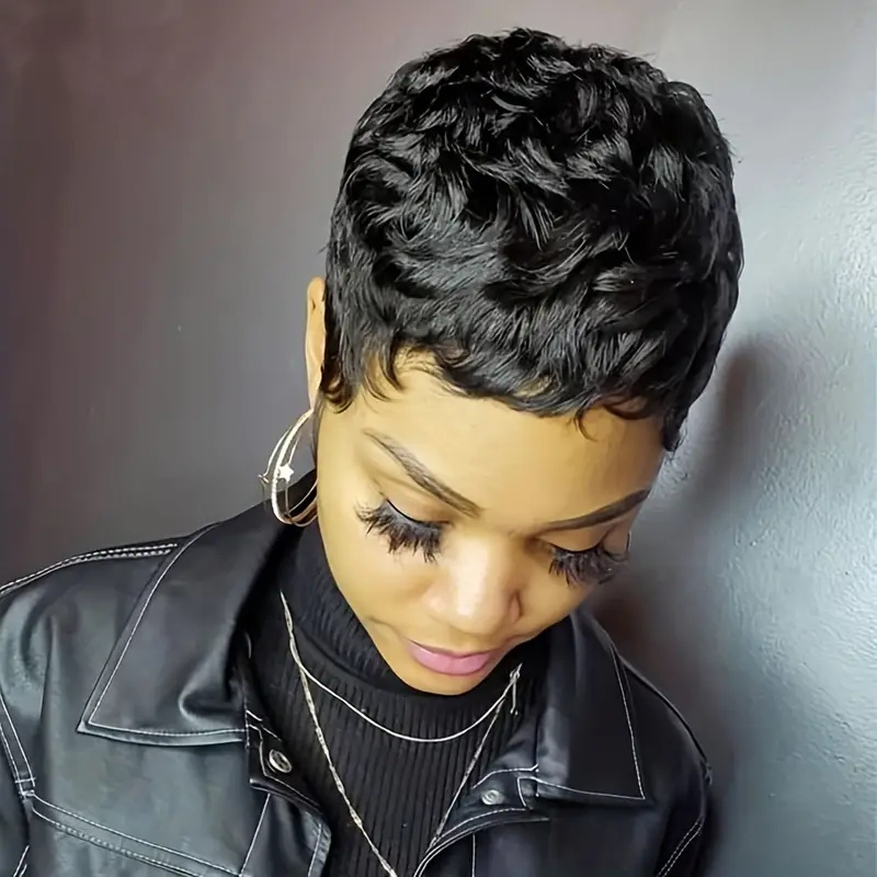 Short Bob Pixie Cut Wig Pixie  - Short Pixie Cut Wig Human Hair Cheap 评论和价格
