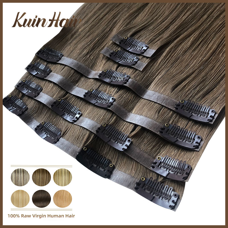 Straight Invisible PU Clip In  - Seamless Clip In Hair Extensions Human Hair 评论和价格