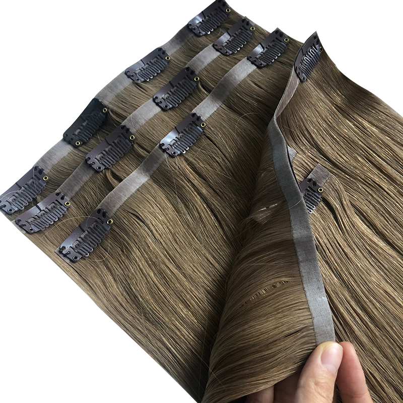 Straight Invisible PU Clip In  - Seamless Clip In Hair Extensions Human Hair 评论和价格