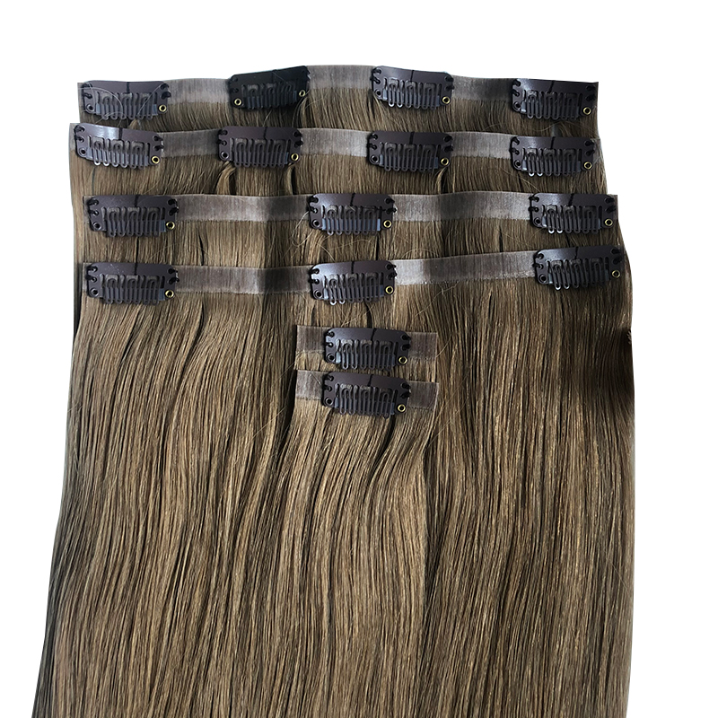Straight Invisible PU Clip In  - Seamless Clip In Hair Extensions Human Hair 评论和价格
