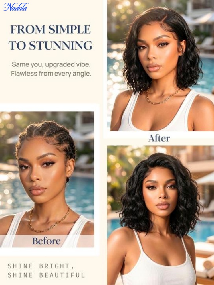 Nadula 13x4 Lace Frontal BOB W - Pre Parted 13X4 Lace Front Bob Wig 评论和价格