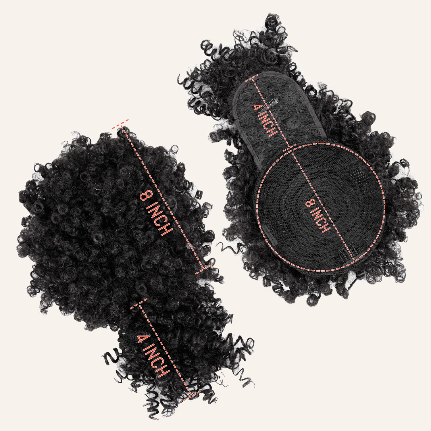 Short Drawstring Ponytail with - Drawstring Afro Curly Puff Ponytail 评论和价格