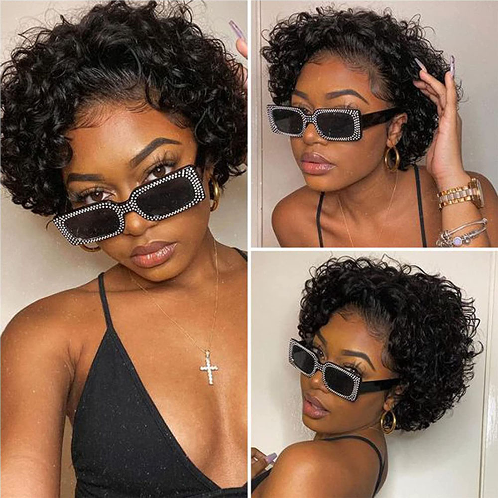 Short Pixie Cut Wig Curly Huma - Short Pixie Cut Wig Human Hair Cheap 评论和价格