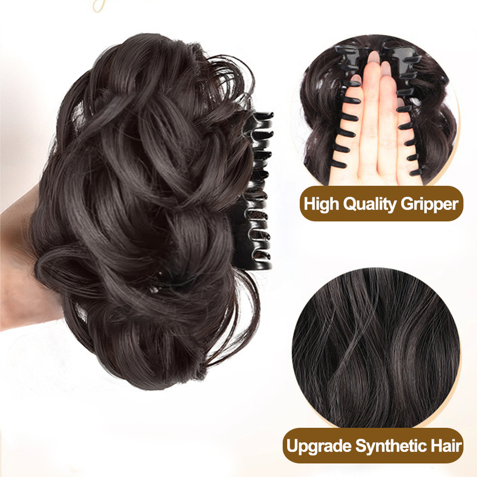 Synthetic Messy Bun Hair Piece - Claw Clip Messy Bun Hair Piece 评论和价格