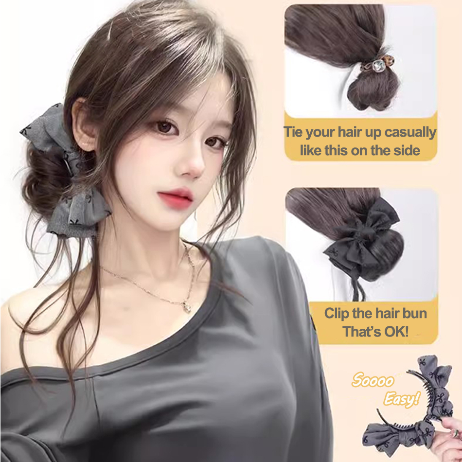 Synthetic Hair Bun Hair Extens - Claw Clip Messy Bun Hair Piece 评论和价格