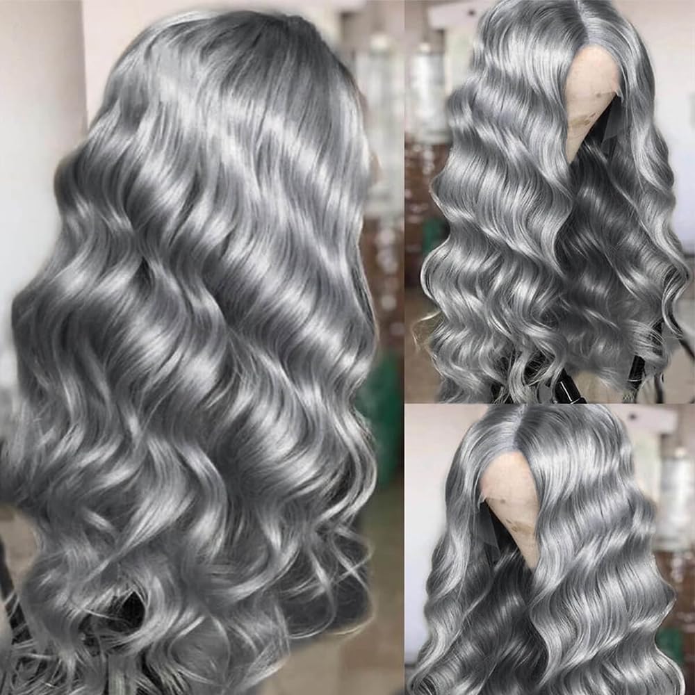 Cosplay Body Wave Silver Grey  - 613 Blonde Body Wave Lace Front Wig 评论和价格