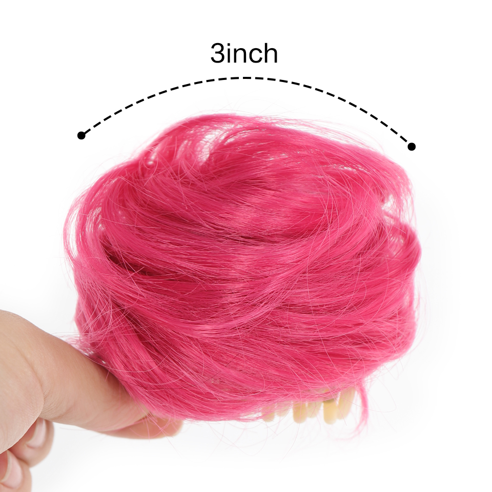 Synthetic Space Bun Mini Claw  - Claw Clip Messy Bun Hair Piece 评论和价格