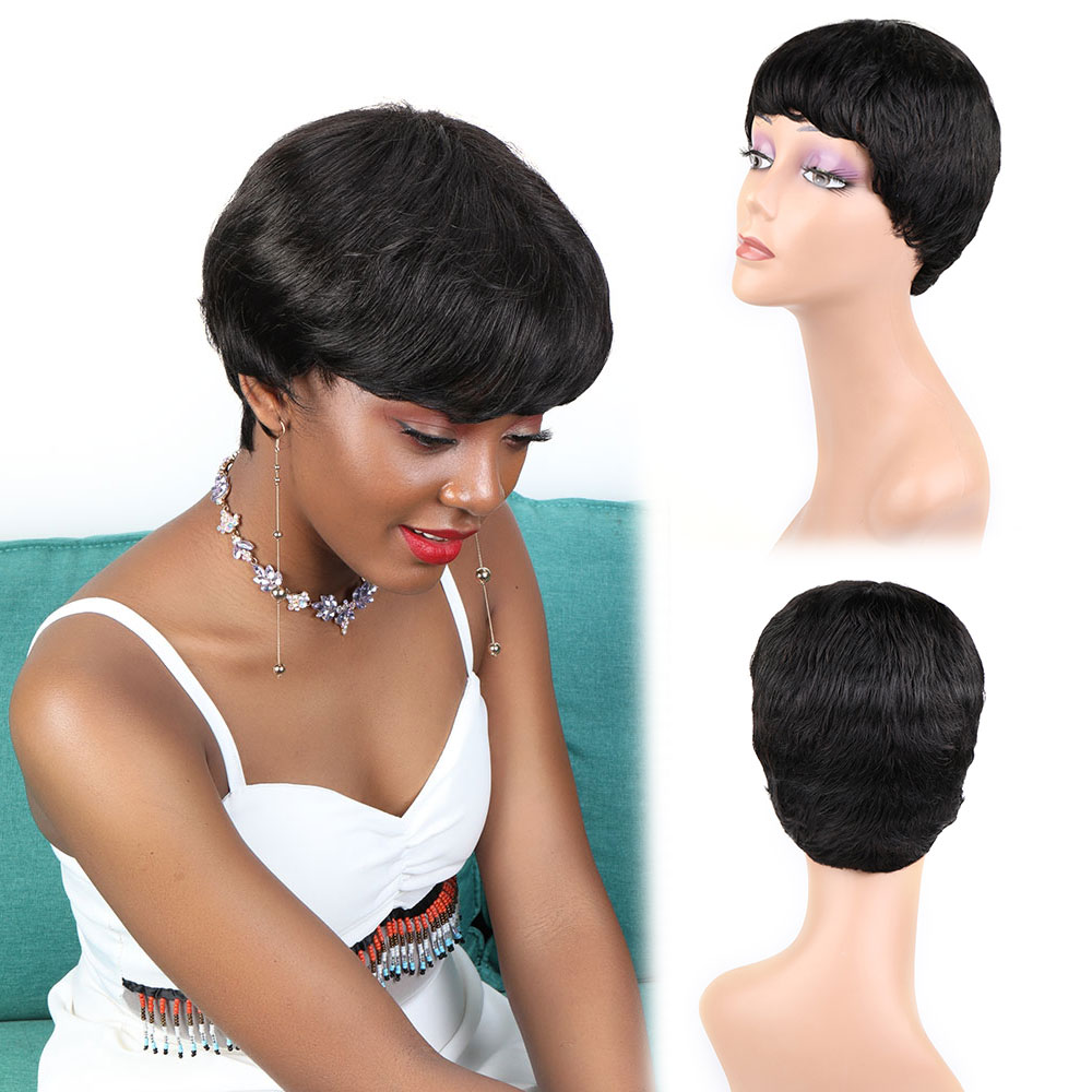 Bliss Short Human Hair Wigs Pi - Short Pixie Cut Wig Human Hair Cheap 评论和价格