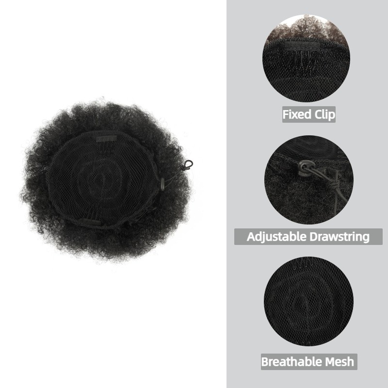Afro Puff Drawstring Ponytail  - Drawstring Afro Curly Puff Ponytail 评论和价格