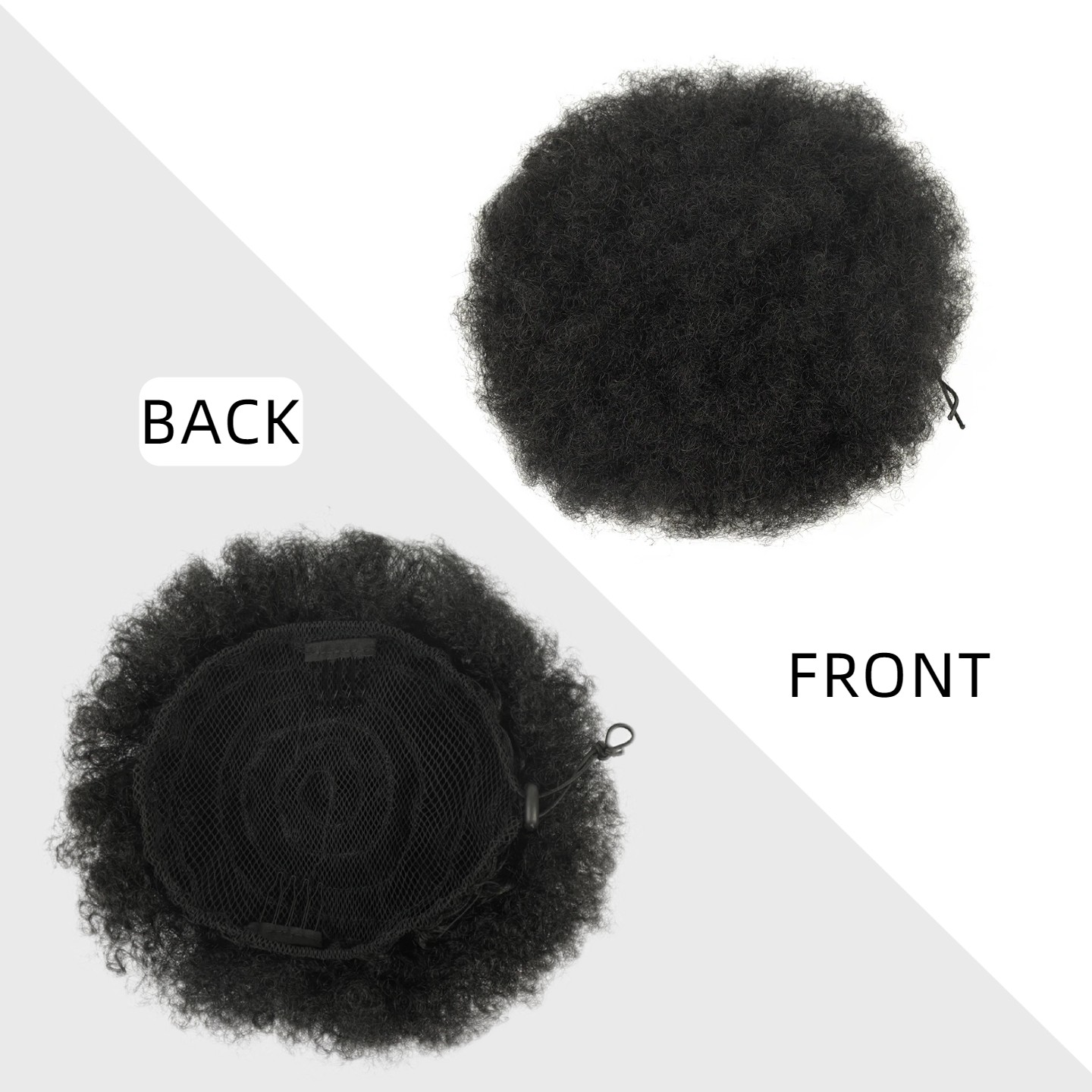 Afro Puff Drawstring Ponytail  - Drawstring Afro Curly Puff Ponytail 评论和价格