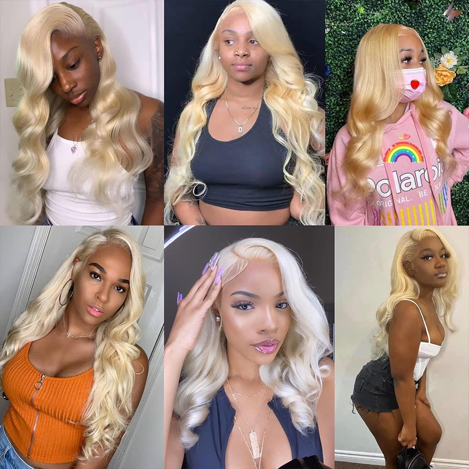 13x6 Hd Lace Frontal Wig 613 H - 613 Blonde Body Wave Lace Front Wig 评论和价格