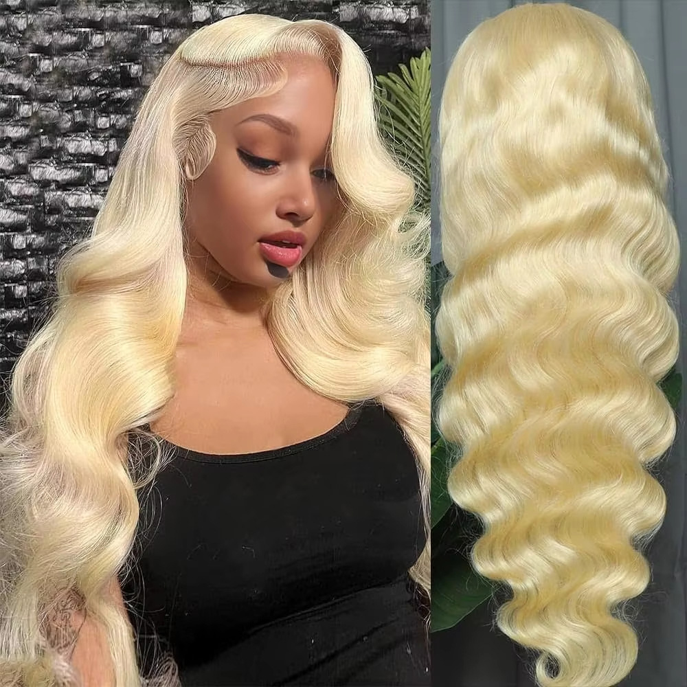 613 13x6 HD Transparent Lace F - 613 Blonde Body Wave Lace Front Wig 评论和价格