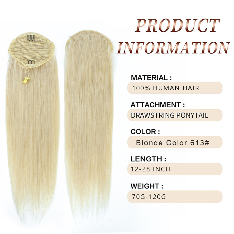 SOVO Drawstring Ponytail Human - Seamless Clip In Hair Extensions Human Hair 评论和价格