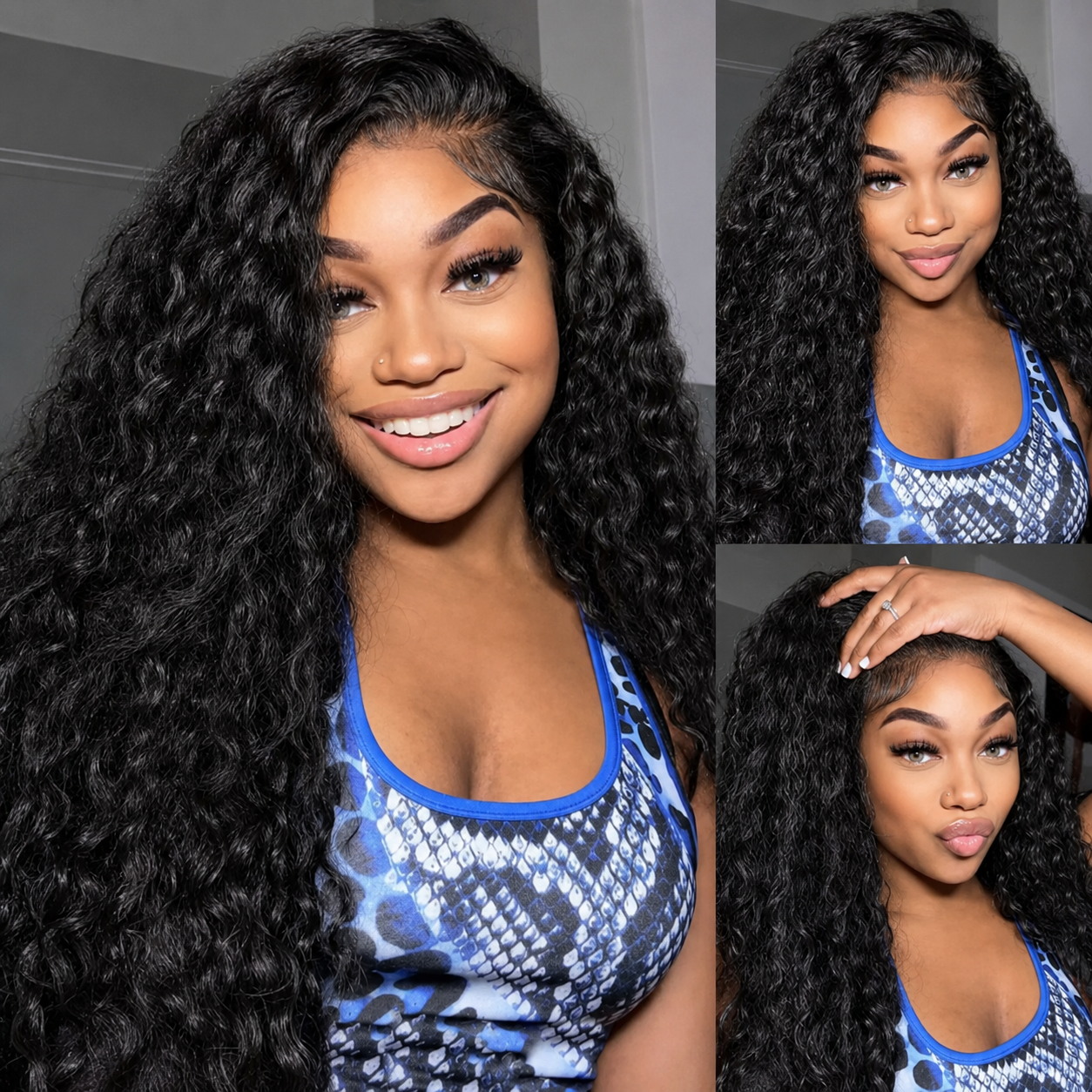 Ultra Fitted 250% Curly Wigs H - Hd Lace Frontal Wig Human Hair Pre Plucked 评论和价格