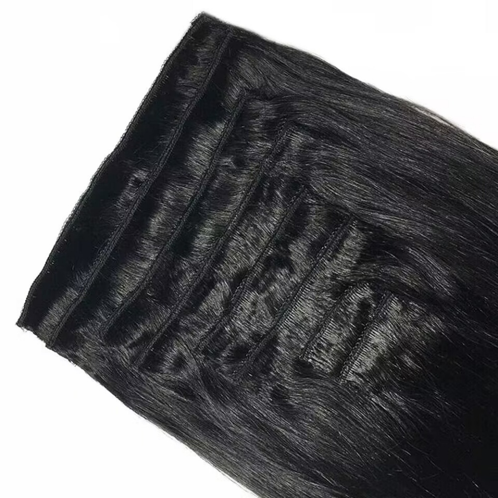 Natural Straight Clip In Human - Seamless Clip In Hair Extensions Human Hair 评论和价格