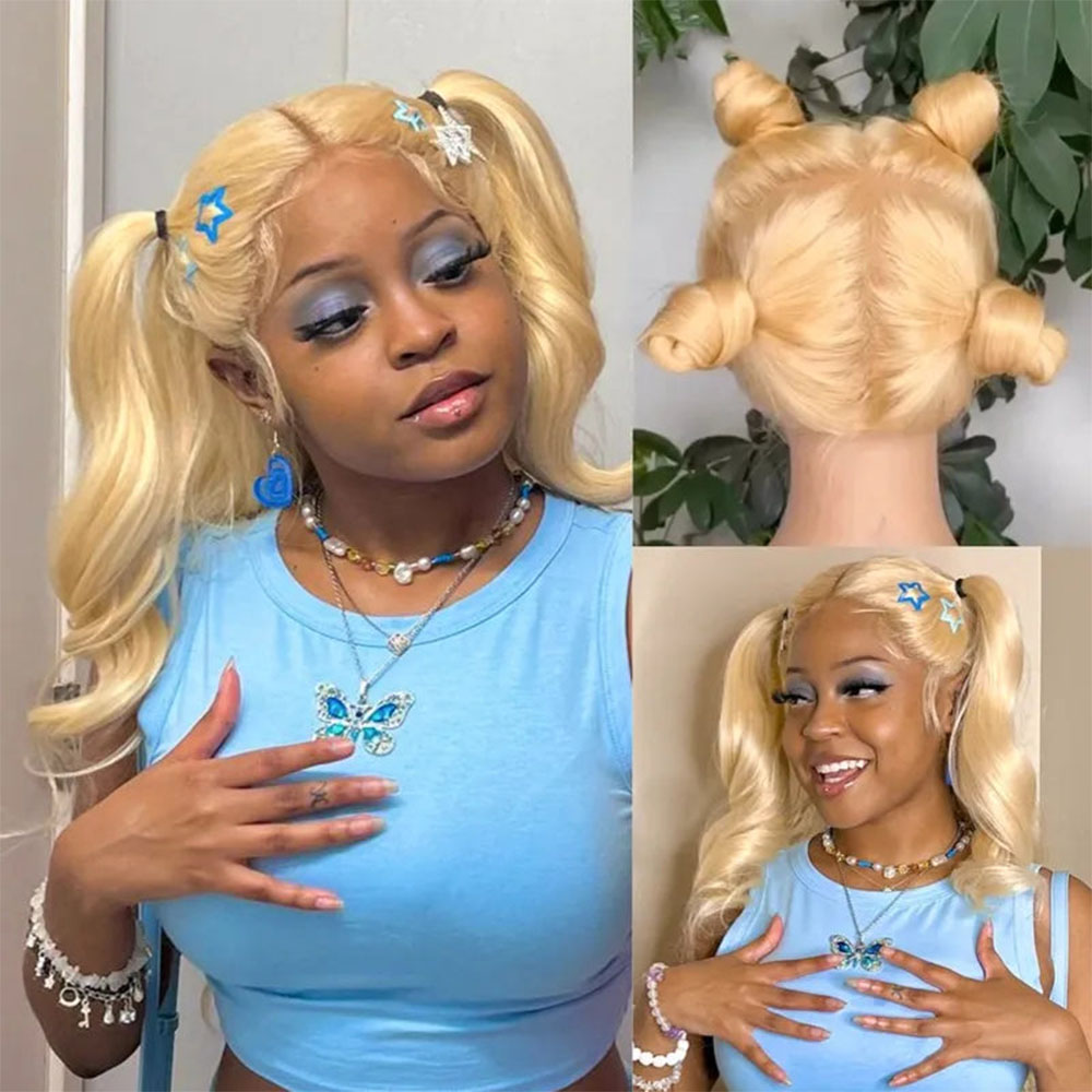613 Blonde 13x6 13x4 HD Lace F - 613 Blonde Body Wave Lace Front Wig 评论和价格