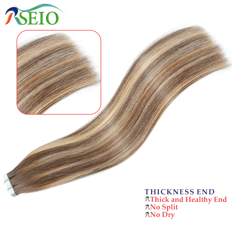 RSEIO Straight Tape In Human H - Invisible Tape In Extensions Real Hair 评论和价格