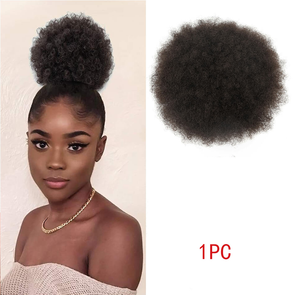 Afro Puff Drawstring Ponytail  - Drawstring Afro Curly Puff Ponytail 评论和价格