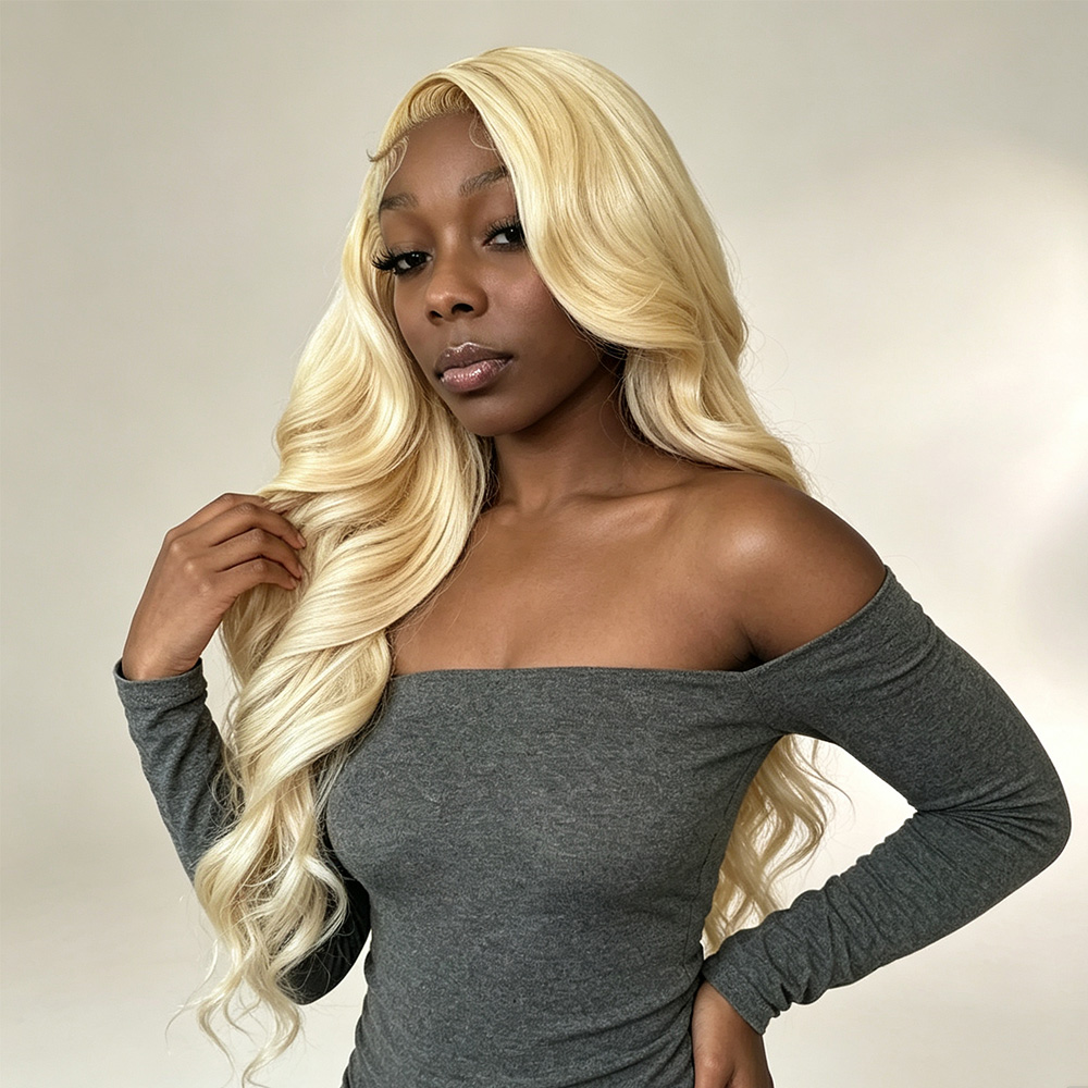 13x4 13x6 HD Transparent Lace  - 613 Blonde Body Wave Lace Front Wig 评论和价格
