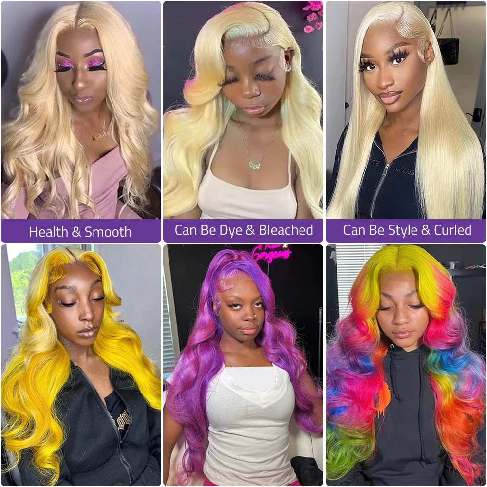 13x4 13x6 HD Transparent Lace  - 613 Blonde Body Wave Lace Front Wig 评论和价格
