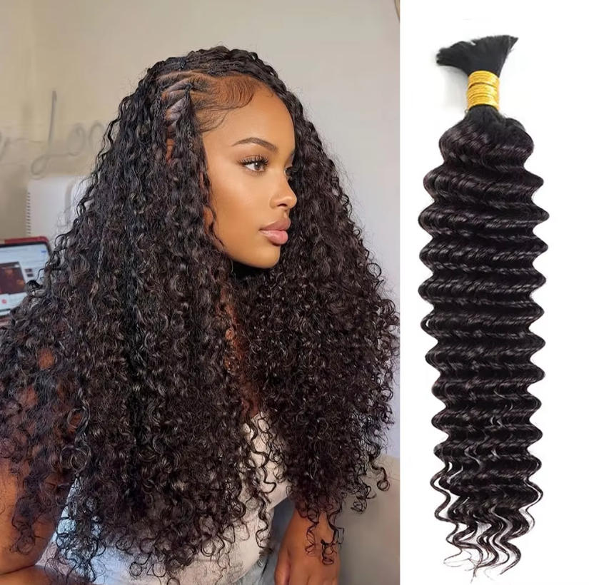 Loose Bulk Human Hair Deep Wat - Water Wave Bulk Human Hair For Braiding 评论和价格