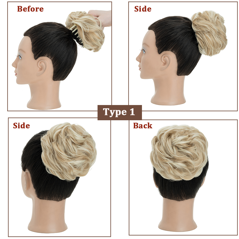 Benehair Messy Hair Bun Synthe - Claw Clip Messy Bun Hair Piece 评论和价格