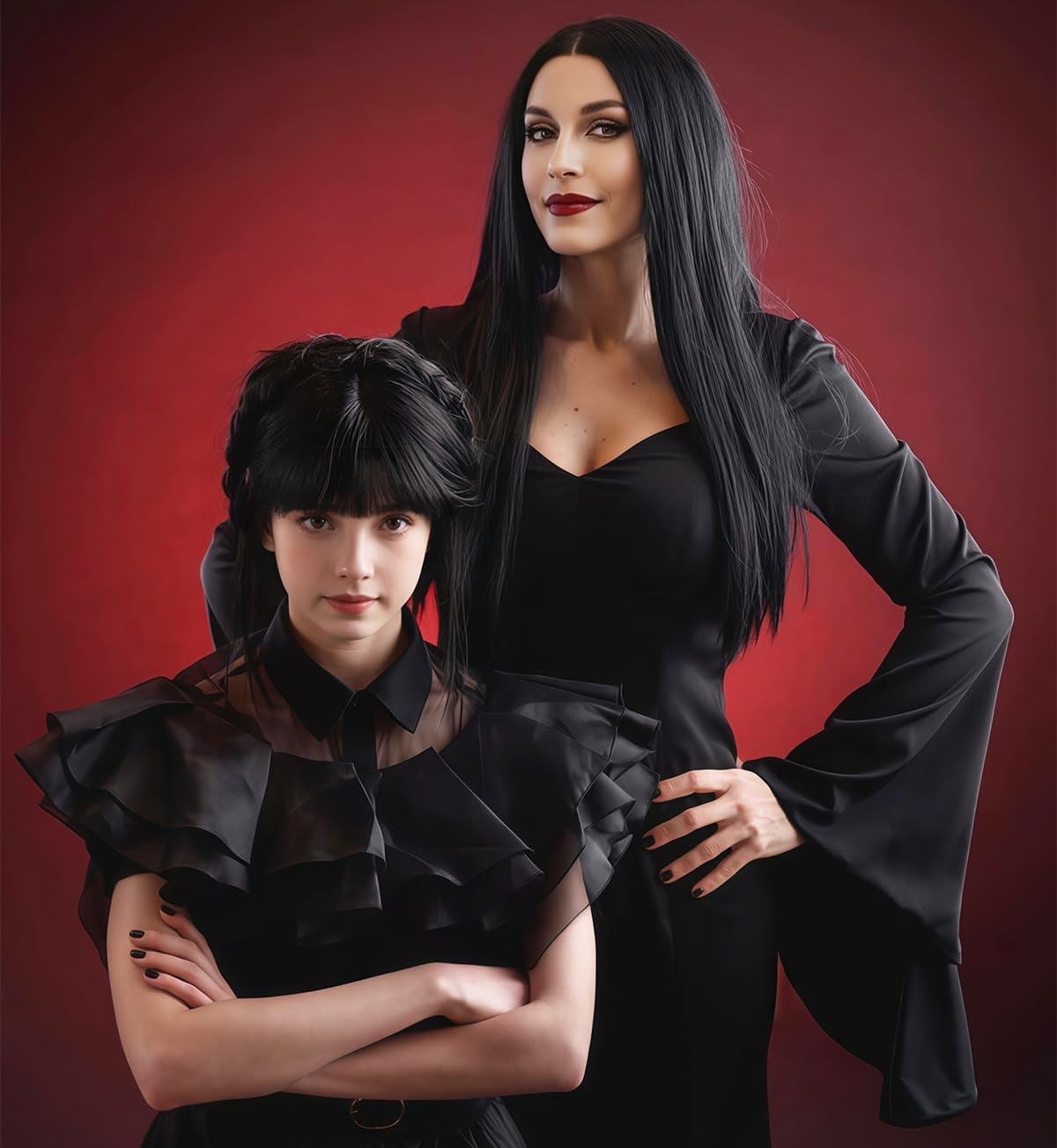 Synthetic Long Black Wig for W - Synthetic Braided Wigs For Black Women 评论和价格
