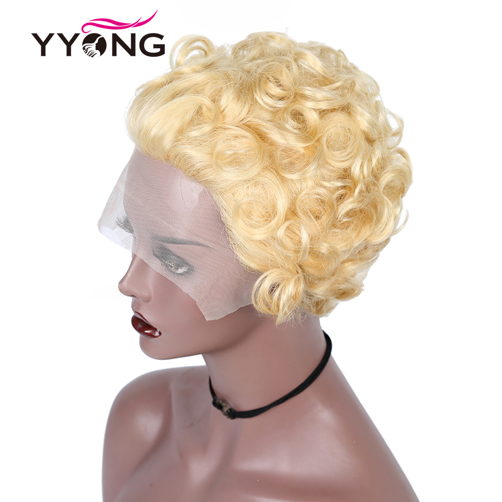 613 Honey Blonde Pixie Cut Lac - Short Pixie Cut Wig Human Hair Cheap 评论和价格