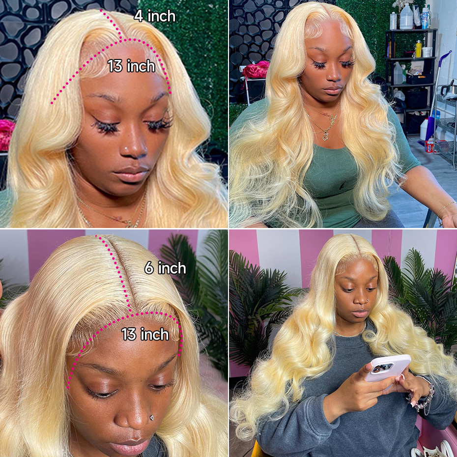 613 Colored Body Wave Human Ha - 613 Blonde Body Wave Lace Front Wig 评论和价格