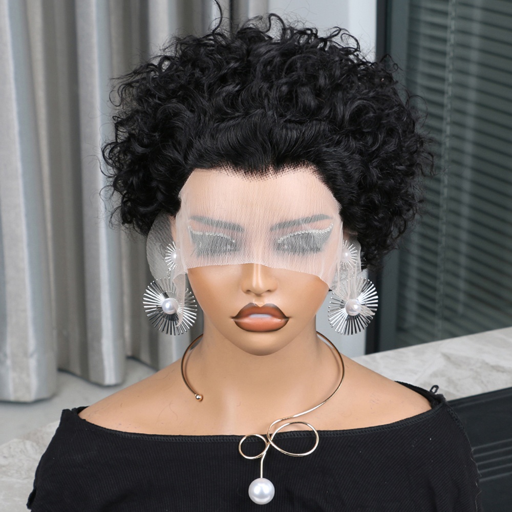Pixie Cut Wig Human Hair 13x4  - Short Pixie Cut Wig Human Hair Cheap 评论和价格